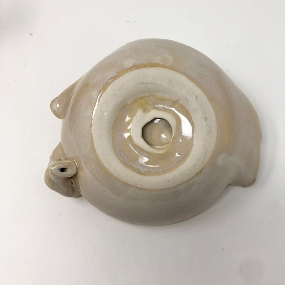 Snowman Candle Holder + Trinket Dish Set Beach - Vtg JC Penney Winter Snowmen - Picture 6 of 13